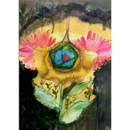 Beautiful Acrylic Canvas Painting by Artist Nikki Sharma 45 x 40 cm